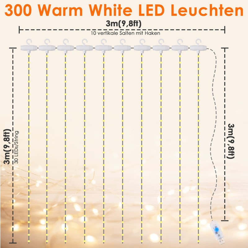 Anpro LED USB Light Curtain