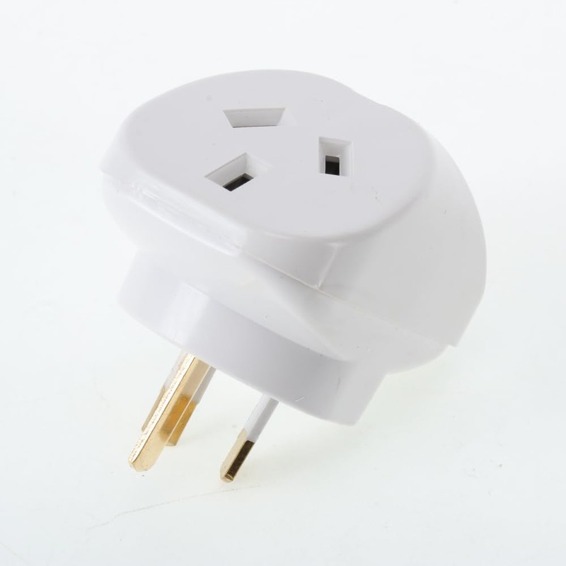 SAS Electrical 240V 10A 2400W Triangular Double Adaptor, White