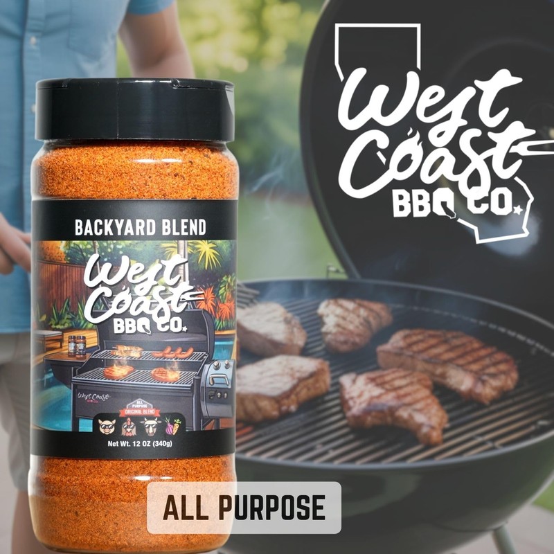 West Coast BBQ Co. Backyard Blend BBQ Rub, All-Purpose Seasoning,