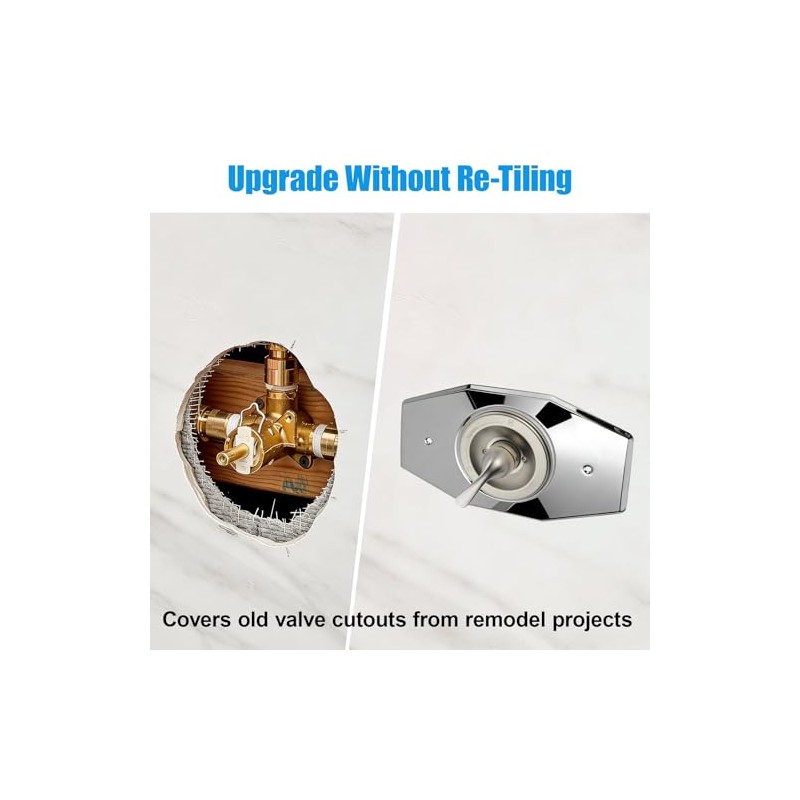A502-26 One-Hole Remodel Cover Plate for Moen and delta shower