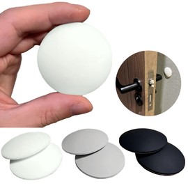 6Pcs 2'' Door Stoppers Wall Protector - Round Silicone Door Knobs Guard Wall Shield - Self Adhesive Door Handle Bumper for Walls(White, Gray, Black)