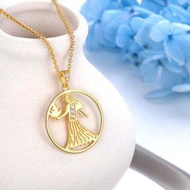 Besilver 12 Constellation Series Women’s Real Jewellery Zodiac Necklace with Pendant, Horoscope Necklace in 925 Sterling Silver, Silver