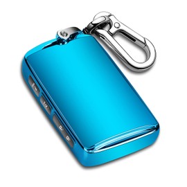QBUC Mazda Key Fob Cover, Soft TPU Protector with Keychain for 2019-2021 Mazda 3, CX-5, CX-30, CX-9, CX-12 (Blue)