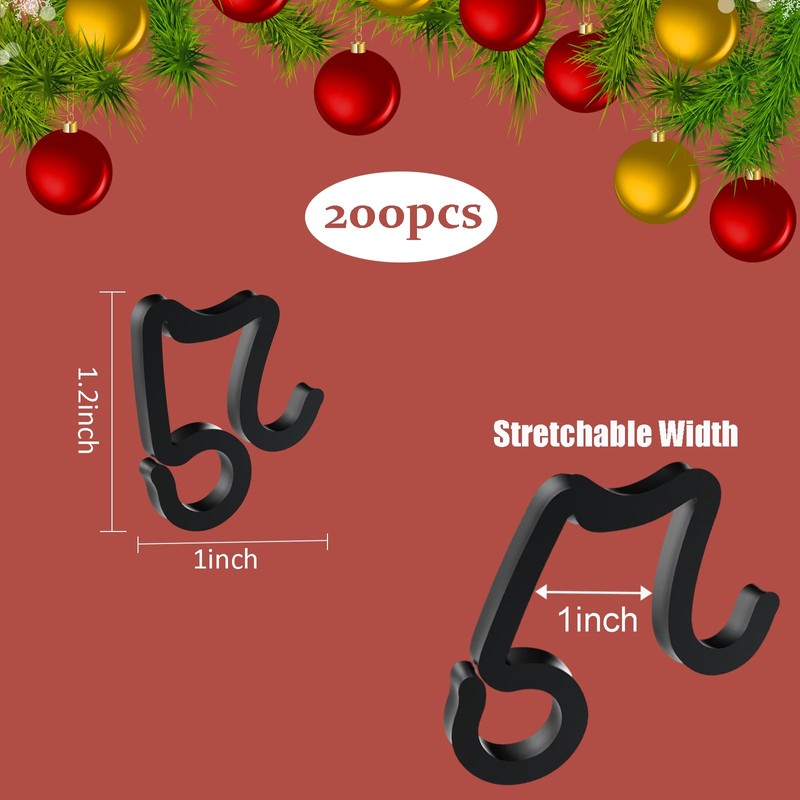 Profully Christmas Light Clips, Plastic Gutter Clips for Hanging Hooks