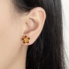 Flower Stud Earrings for Women Girls, Cubic Zirconia Dainty Hypoallergenic