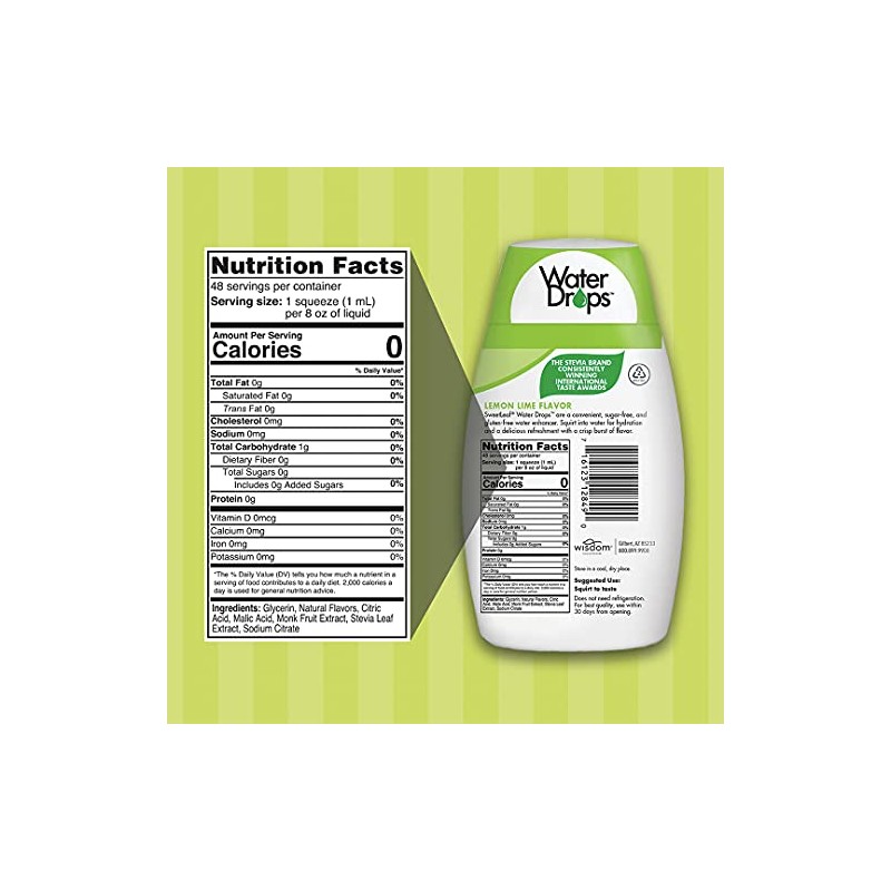 Water Drops Lemon Lime, Pack of 3