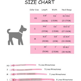 Bling Dog Collars for Small Dogs, Rhinestone Pet Collars, Pink Diamond Puppy Collar for XXS XS Small Medium Large Female Dogs Girl Cats,Hot Pink S