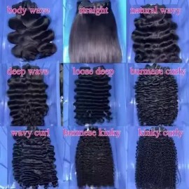 14a Grade Human Hair Bundles Bone Straight Original Burmese Curly Human Hair Wigs Bundles Supplier Hair Extensionscolor: 1, Stretched Length: 12 inches