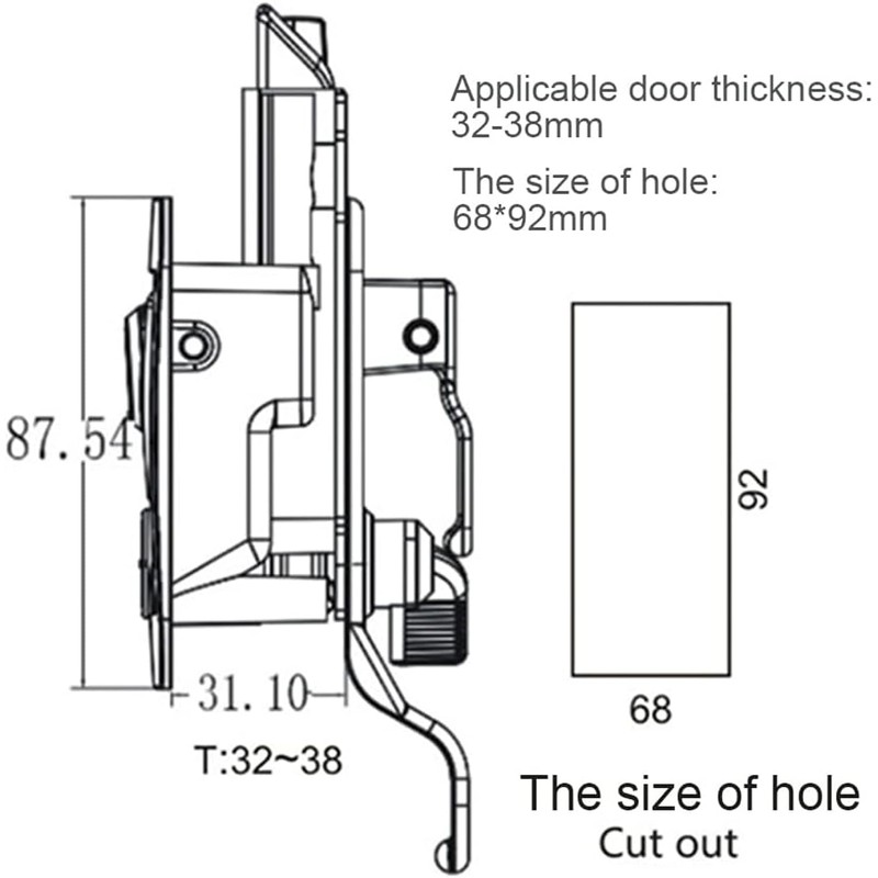 Riloer Entry Door Locks Latch Handle Deadbolt, Entry Door Lock