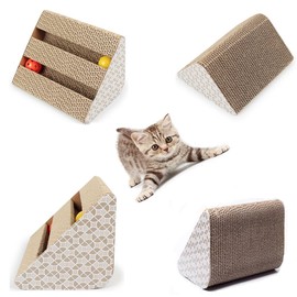 Cat Scratch Pad,Scratcher with Catnip,Scratching Posts,Cat Toy Scratching Board Lounge Set with Bell-Ball Cat Free Catnip by Ayuboom