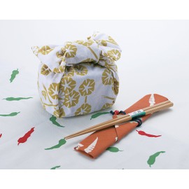 和布華 そそぎ染め(注染)手ぬぐい 紅葉と五重塔 33×90cm TE-304