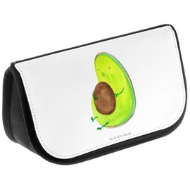 Mr. & Mrs. Panda Cosmetic Bag Avocado Whistles - Gift, Toiletry Bag, Slimming, Healthy, Cosmetic Bag with Compartments, Makeup Bag, Makeup Bag