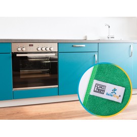 SellerKing® 6 Microfibre Cloths Green Microfibre Cleaning Cloths Kitchen 40 x 40 cm