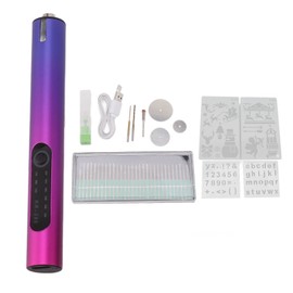 Electric Engraving Pen Kit with 30 Bits Power Indicator USB Type C 500mah 3 Speed DIY Engraving Tool Kit for Jewelry Wood Stone