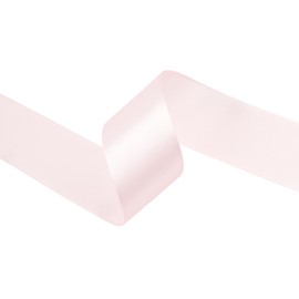 Baby Pink Satin Ribbon 1-1/2 inch X Continuous 25 Yards, Single Face Polyester Ribbon Perfect for Gift Wrapping, Flower Bouquet, Wedding Decor, Crafts, Bow Making, Sewing and More
