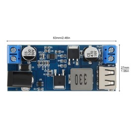 DiGiYes DC 9V 12V 24V to DC 5V 5A Dual Output Voltage Regulator Buck Converter Module, 2Pcs 9-36V Step Down to USB 5V Transformer Board