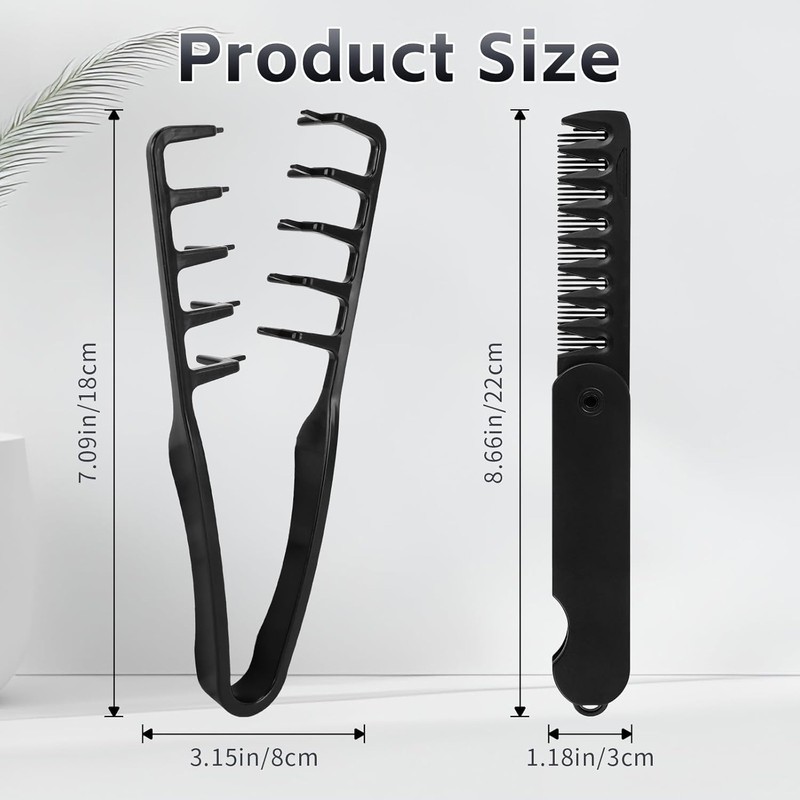 2Pcs Texture Comb – Volume Texturizing Comb for Men and