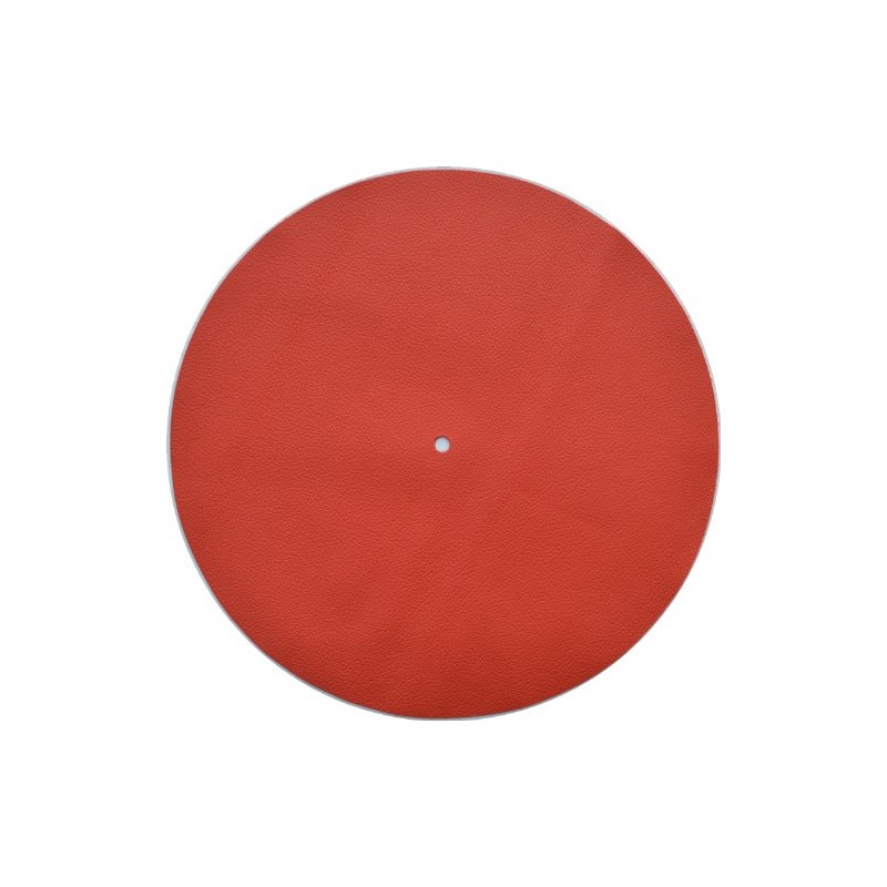 Genuine Leather Turntable Platter Mat - Orange