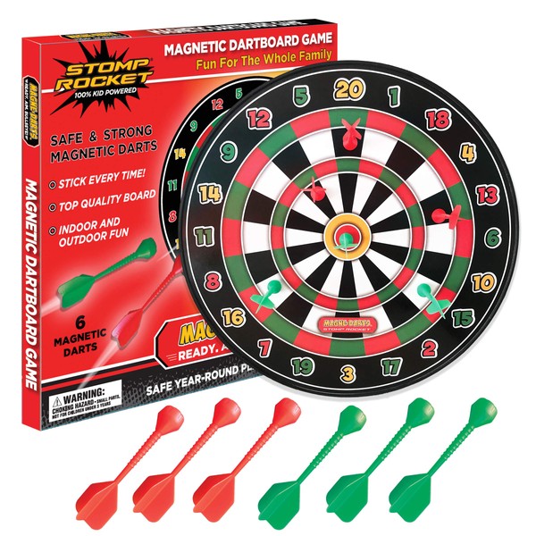 Stomp Rocket Magne Darts Indoor Outdoor Magnetic Kids Dartboard Game