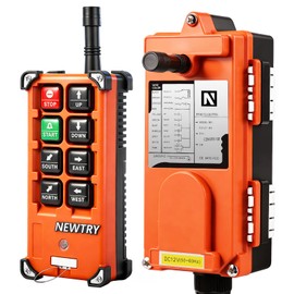 NEWTRY 8 Buttons Wireless Crane Remote Control 12V Industrial Channel Electric Lift Hoist Wireless Switch Transmitter Receiver (A Transmitter + 12V Receiver)