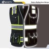 JKSafety 10 Pockets Hi-Vis Neon Color Frontal Zipper Mesh Safety
