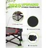 FitNexus 42" Foldable Mini Trampoline- 450lb Capacity Fitness Rebounder w/3-Level