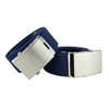 UPGRADE 3STYLE Military Style Sliding Buckle Belt, Pack2-Blue