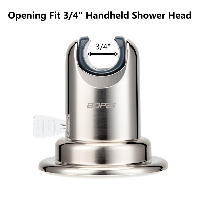 BOPai Vacuum Suction Cup Shower Head Holder, Adjustable 20 Degrees