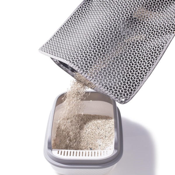 Cat Litter Mat Double Layer Non-Slip Odor-Free Litter Box Mat,Waterproof