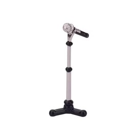 1Pcs Black 1/12 Dollhouse Miniature Accessories,Metal Microphone with Stand, Dollhouse Microphone Music Room Recording Room Studio Decoration Present Mic Figure (5.2cm x 1.8cm x 1.8cm)