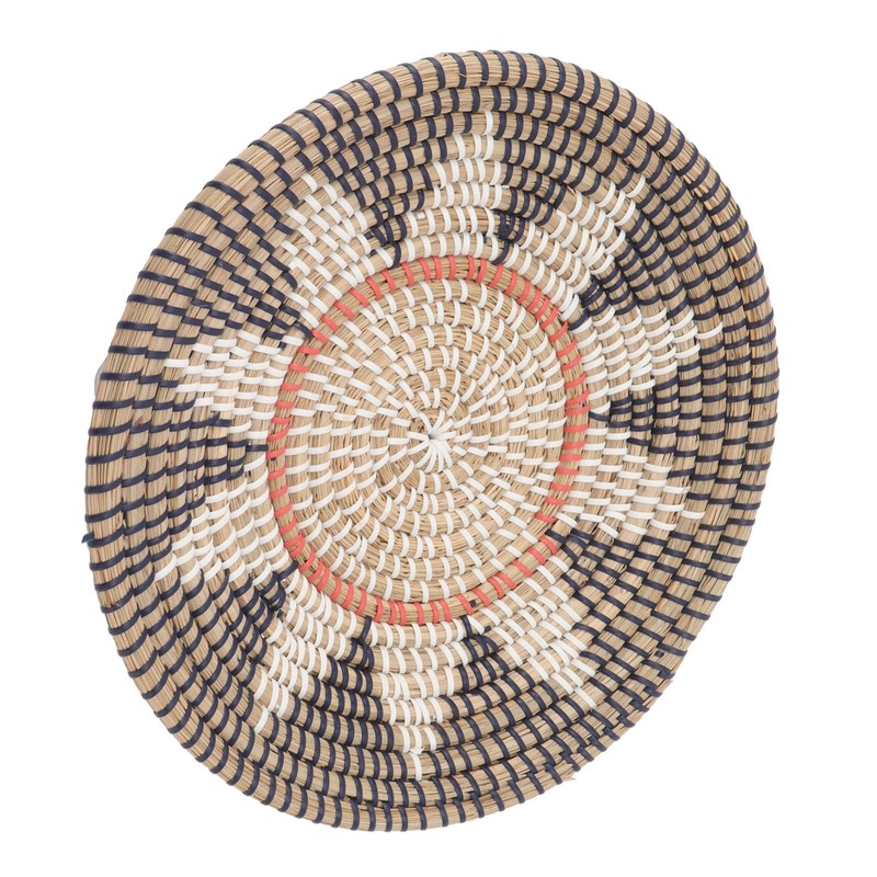 Round Grass Wall Ornaments 35cm Diameter Hand Knitting Hanging Woven