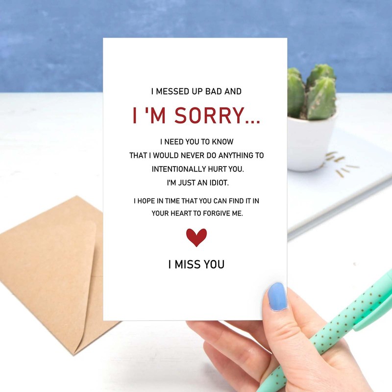 Gevinna Poem I'm Sorry Card, Forgive Me & Make Up