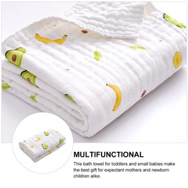 ORFOFE Newborn Bath Towel Muslin Face Cloth Wrapping Cloths Comfortable Hooded Towels for Bath Essentials