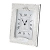 Happy Homewares Traditional 25th Anniversary Clock in White Epoxy with