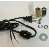 Texas Lamp Mini-lamp kit candelabra socket- 8' black cord -cord w/ line switch  TD-400BLK