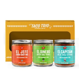 PS Seasoning Taco Box – El Jefe, El Dinero, El Capitan - Taco Rubs, Taco Seasoning Box, Taco Tuesday Kit, Mexican Seasoning Blend, Taco Seasoning Mix, Taco Mix & Mexican Seasoning