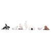 Arctic Animal Figurine Set 18pcs Kid Simulated Arctic Hare Reindeer
