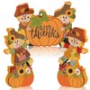 Ferraycle 3 Pcs Thanksgiving Scarecrow Decor Fall Decor Farmhouse Sign