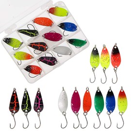 Croch Spoon Lures Sequin Fishing Lure Kit Fishing Lures Kit for Tube Fishing Stream Fishing Trout Rainbow Trout Brown Iwana Yamame