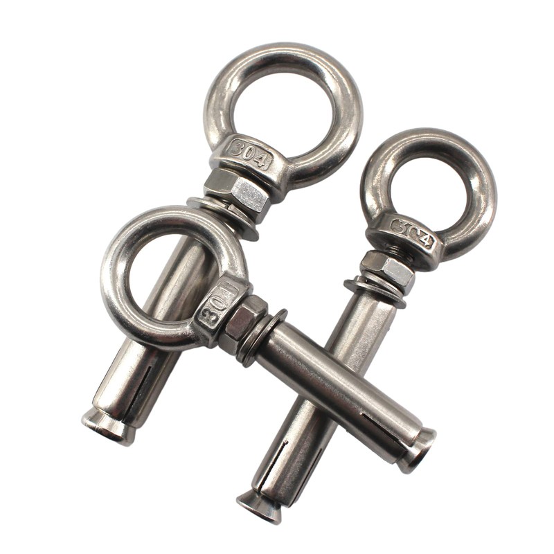 2Pcs M12x150 304 Stainless Steel Lifting Ring Expansion Bolt Shield