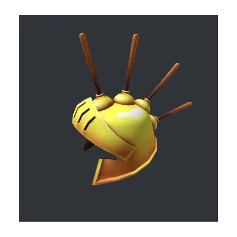 Jazwares Roblox | Gold Plunger Helmet Hat Gladiator Chaser Series