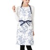 Francfranc Botanical Cotton Full Apron, blue