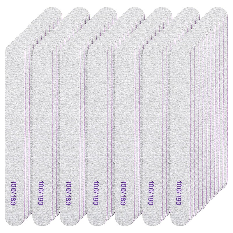 200 limas de uñas de grano 100/180 de doble cara,