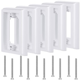 Kanayu 5 Pcs 4/5" Single Gang Electrical Box Extender Ul Listed, Receptacle Extenders for Electrical Box and Power Socket Switch (White)