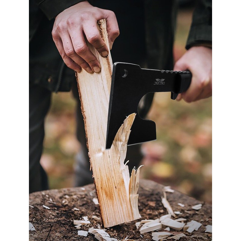 JXE JXO Camping Hatchet, 9.8" Full Tang Mini Camping Axe,