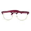 SA106 Purple Colorful Malcom X Half Rim Horned Optical Fashion