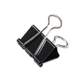 (3 Pack Value Bundle) UNV10210 Medium Binder Clips, Steel Wire, 5/8" Cap., 1-1/4" Wide, Black/Silver