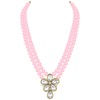 Aheli Crystal Pearl Long Collar con pendientes de caída Conjunto