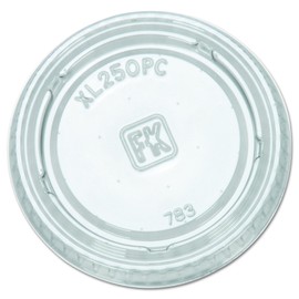 Fabri-Kal XL250PC Clear Polyethylene Terephthalate Lid for 1.5 2 2.5-Ounce Portion Cup 125-Pack (Case of 20)