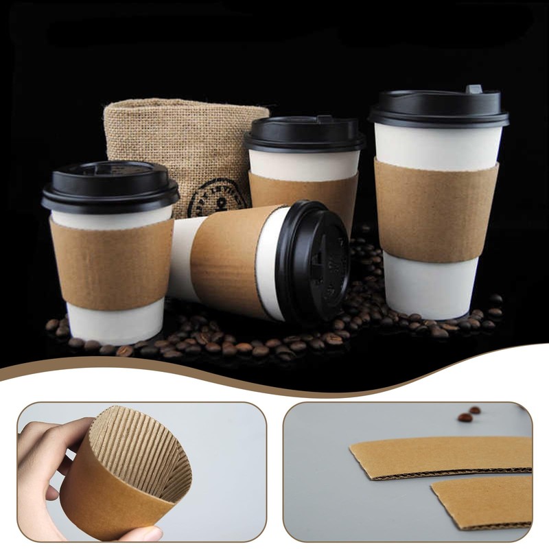 200 Pack Coffee Cup Sleeves for Cold and Hot Drinks